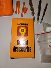 Hoppes Gun cleaning kit.