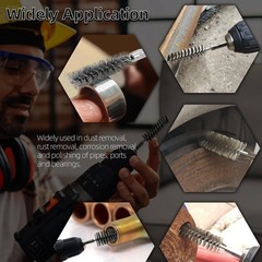 ASNOMY 12Pcs Wire Bore Brush for Drill,5/16″-1-3/16″ Stainless Steel Wire Bru…