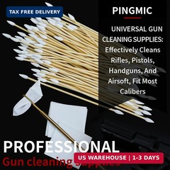 PINGMIC Gun Cleaning Supplies, 2″ Lint Free Patches, Highly Absorbent Square Clo