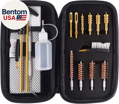 Handgun Cleaning Kit For.22.357.38,9Mm.40.45 Caliber Pistol,With Bronze Bore Bru