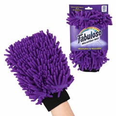 Fabuloso Microfiber Cleaning Mitt Purple Lint-Free Scratch-Free One Size