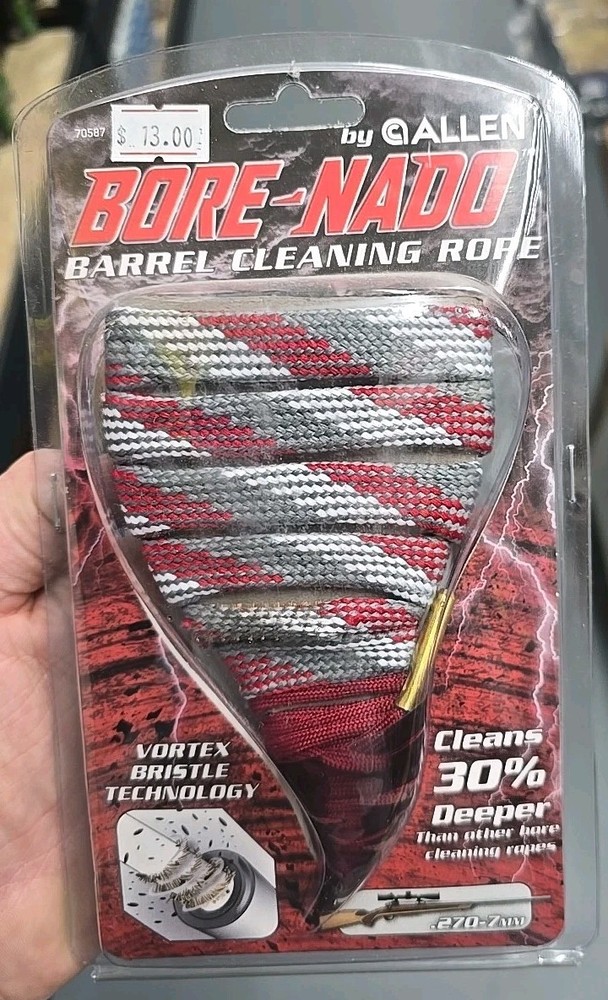 NEW! Allen #70587 Bore-Nado Barrel Cleaning Rope 270 WIN- 7MM Remington, Colt