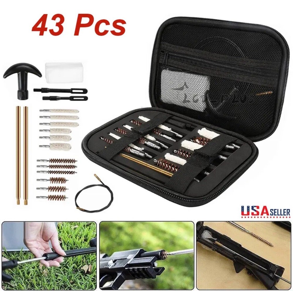 Universal Gun Cleaning Kit for Rifle Pistol Shotgun Muzzleloader for any Caliber