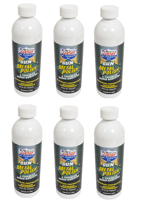 Lucas oil 10880 Gun Metal Polish Tumbler Media Additive Cleaner Oil 16oz QTY:6