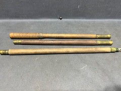 Vintage original 3 piece wood & brass shotgun cleaning rod