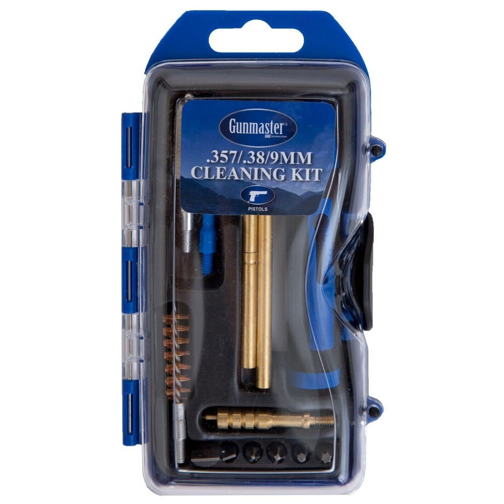 DAC GunMaster 9mm .38 Caliber Pistol 14 Pieces Black-Blue Cleaning Kit – GM9P