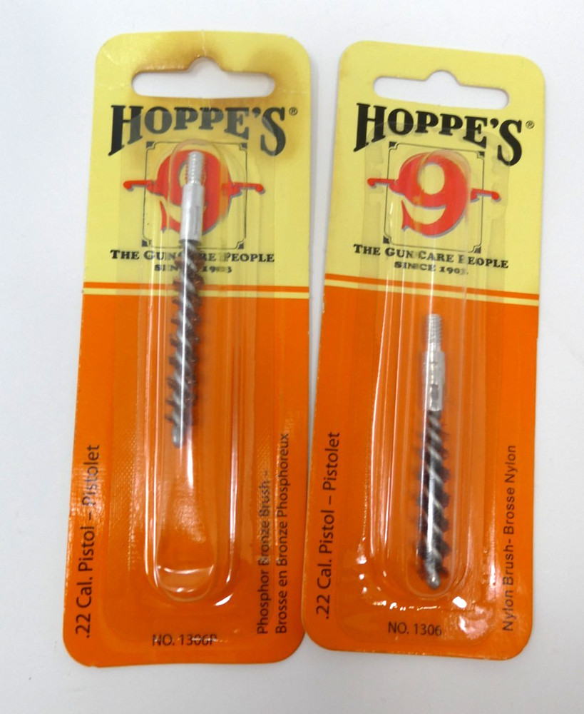 Hoppe’s No 9 Gunsmith’s Bronze Brush .22-.30 Caliber Pair 1036P 8/32 Thread NEW!