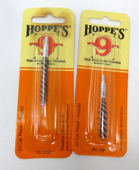 Hoppe’s No 9 Gunsmith’s Bronze Brush .22-.30 Caliber Pair 1036P 8/32 Thread NEW!