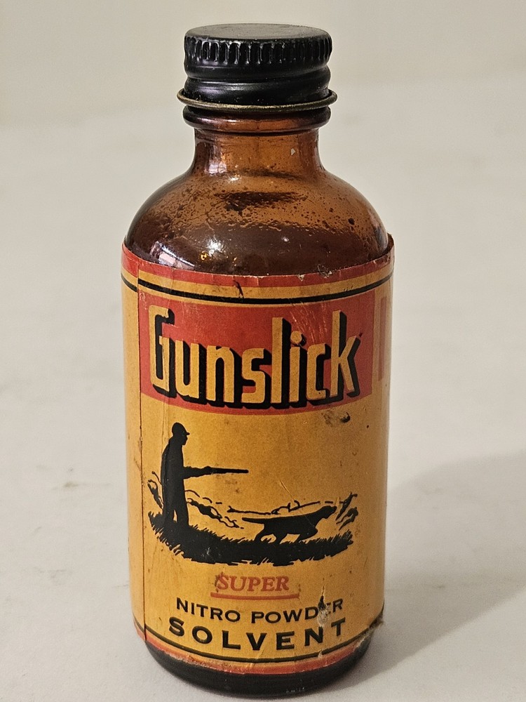 Vintage Gunslick, Gun Cleaning Solvent Bottle – EMPTY