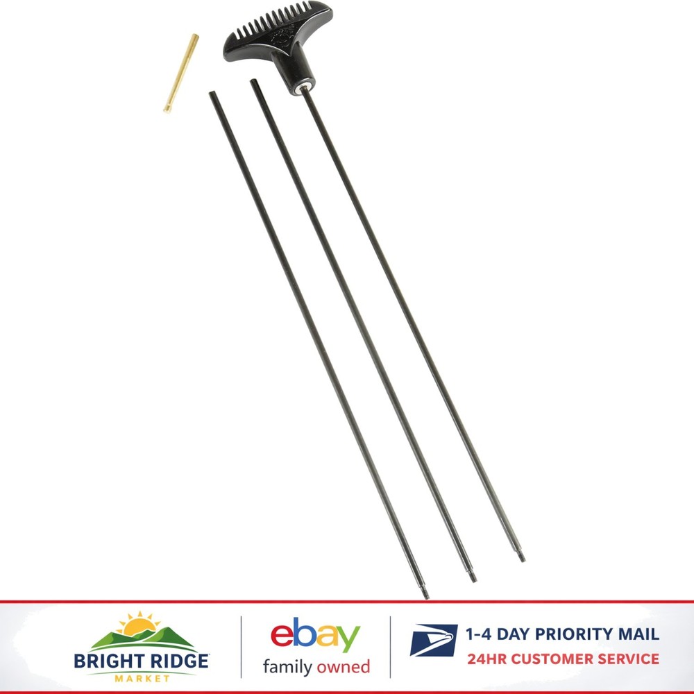 Universal 3-Piece Steel Cleaning Rod with Ball Bearing Swivel Handle