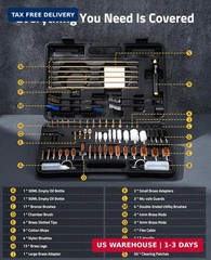 CVLIFE Gun Cleaning Kit, Rifle Cleaning Kit with Gun Cleaning Rods Brass Jags Br