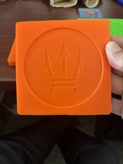 Maratac CountyComm Extreme Trident Parts Coasters Non Slip Zombie Green + Orange