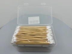 6 Inch Cotton Firearm Cleaning Swabs With Bamboo Handle Pointed And Round 500Pcs
