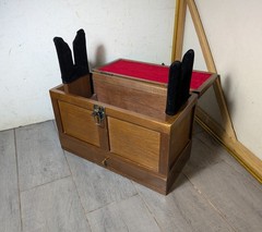 Vintage Rustic Wood Gun Cleaning Tool Box Maintenance + Caddy N49