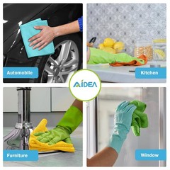 AIDEA Microfiber Cleaning Cloth 100PK Soft Absorbent Rags Towels Car Home