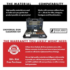 Gun Cleaning Kit for Handguns Shotguns Rifles l Works for Calibers .17- .50 Cal