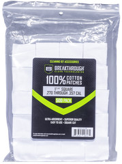 Breakthrough Clean Cotton Patches 1-3/4 In Square .270-.357 Cal 500 Pack