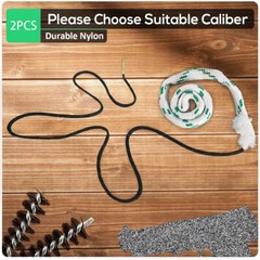 2PCS Reusable Bore Rope Gun Barrel Cleaning Tool For Multi-Carliber Rifle Pistol
