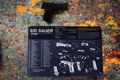 Gun Cleaning Mat for Sig Sauer P226 Breakdown Schematics Parts Diagram
