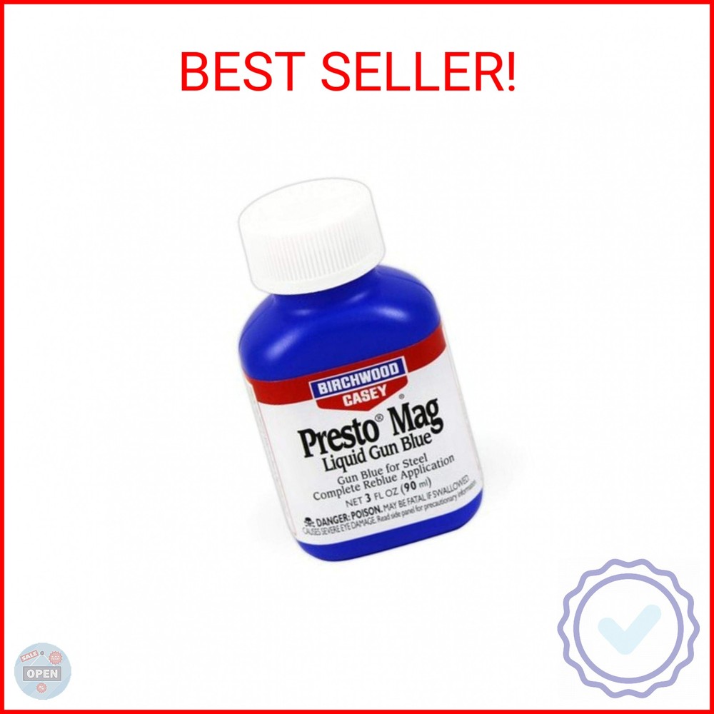 Birchwood Casey Presto Mag Liquid Gun Blue for Steel Complete Reblue Application