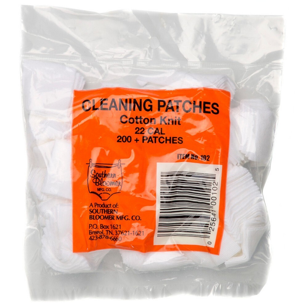 Southern Bloomer Cotton Gun Bore Cleaning Patches 22 Cal – 102