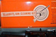 Vintage Marble’s Steel Gun Cleaning Kit Box- “Game Getter” Incomplete 14.5″x4.5″