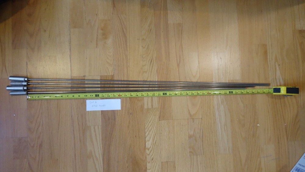 4 Loading / Range / Bench Rifle Steel Cleaning Rods Set A, Muzzleloader
