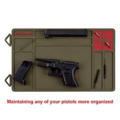 Brown Gun Cleaning Mat Rubberized Repair Mat 15.9″ x 9.8″ for Pistol Handgun