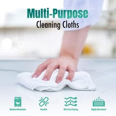 ZUPERIA Terry Towels Pack of 60 (14″ X 17″ Inches) 100% Cotton Terry Barmop Towe