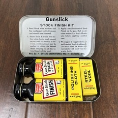 Vintage Gun Cleaning Kit By Outers- Metal Yellow And Green Case With All Parts