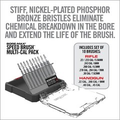 Real Avid Bore-Max Speed Brushes Multi-Cal Pack for Gun Cleaning (AVBMSBS)