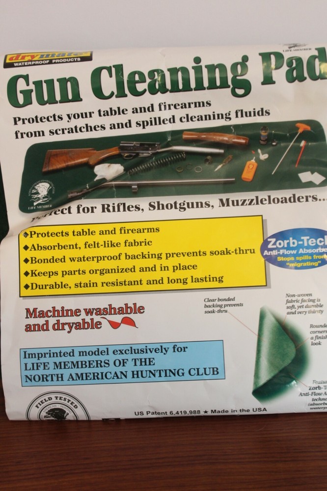 Gun Firearm Cleaning Mat Pad N. American Hunting Club Rifle Shotgun Green 16×54