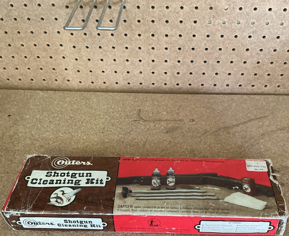 Outers Shotgun Cleaning Kit .410 Gauge P-478 w/ Gun Oil, Solvent, Rods, Brush