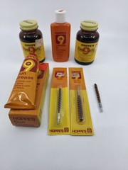 HOPPE’S NO. 9 Lot Nitro Solvent Oil Grease Gun Cleaning Kit .22 .30 Cal Brushes