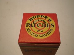 Vintage 1940’s Hoppe’s Gun Cleaning Patches No. 2 .22-.270 cal (full box) unused