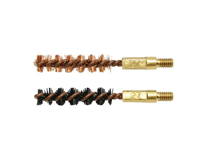 Otis Rifle/Pistol Bore Brush 27 Caliber 8-32 Threads Bronze and Nylon 2PK