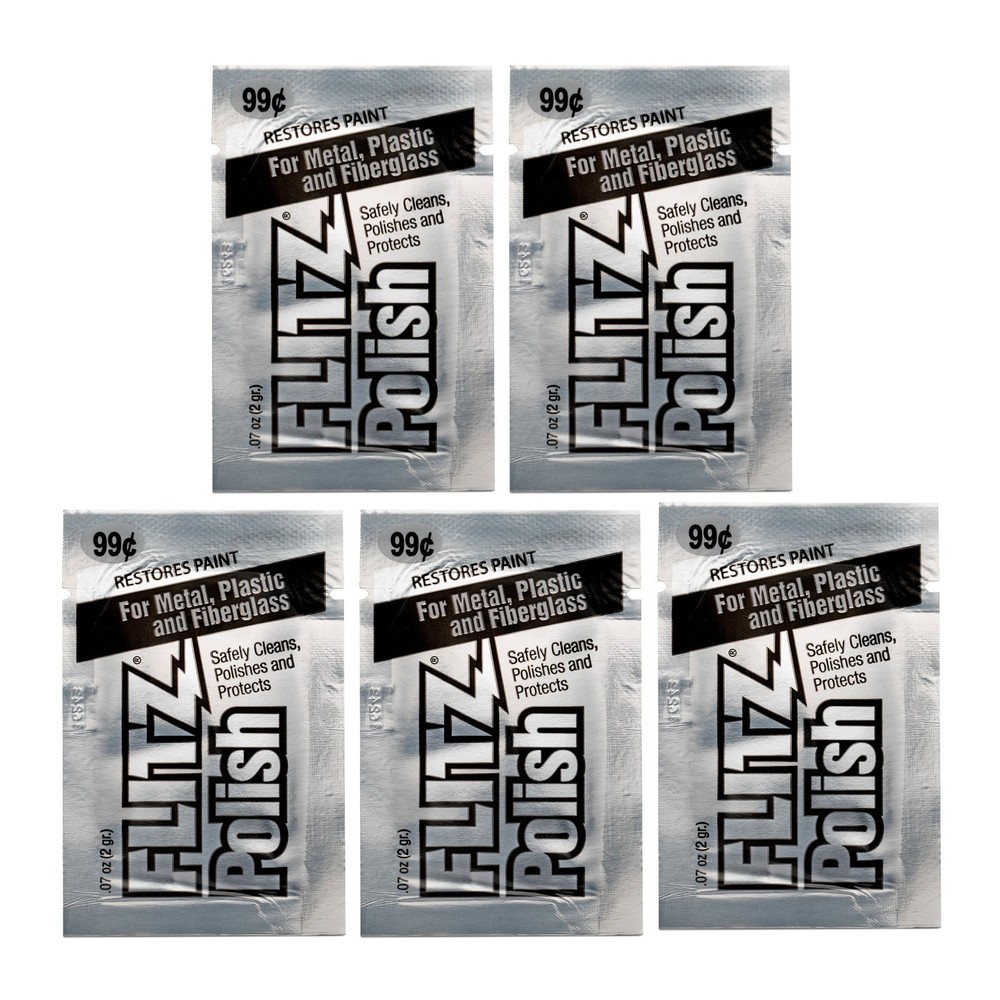 Flitz Individual Polish Packets 2 gr .07 oz 5 Pack
