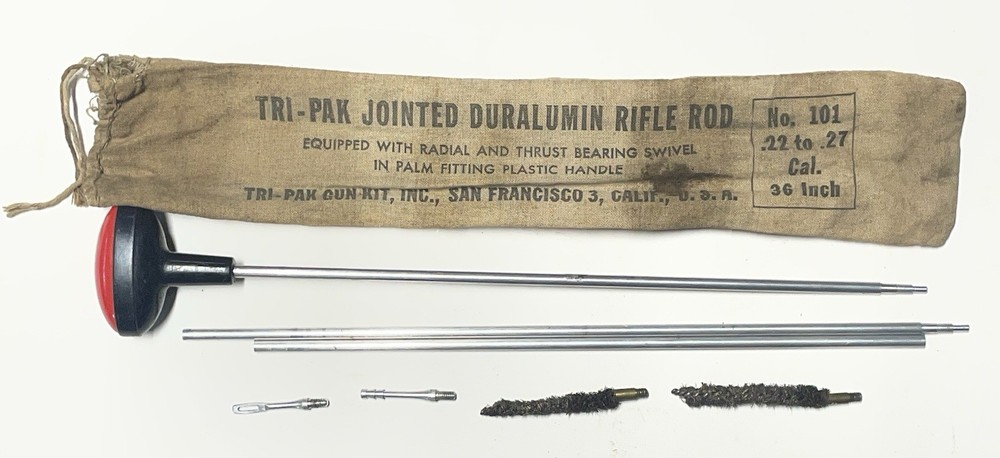 Vintage Tri-Pak Jointed Duralumin Rifle Cleaning Rod No. 101 36 inches