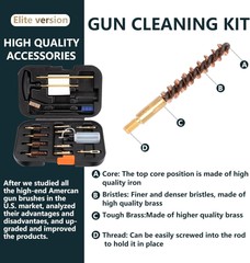 Pistol Cleaning Kit 9mm/.357.22.45.40 Caliber Handgun and Gun Cleaning Kit