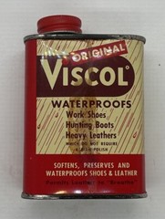 Vintage Tin Advertising VISCOL Waterproofing For Shoes – Full boots leather
