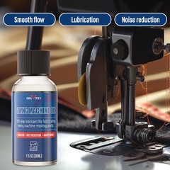 Sewing Machine Oil with Oil Applicator and DualEnded Brush, Clear Machine Oil…