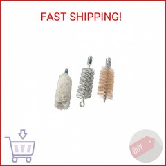 Hoppe’s 3-Pack Phosphor Bronze Brush/Swab Kit for 12 Guage Shotgun, Card