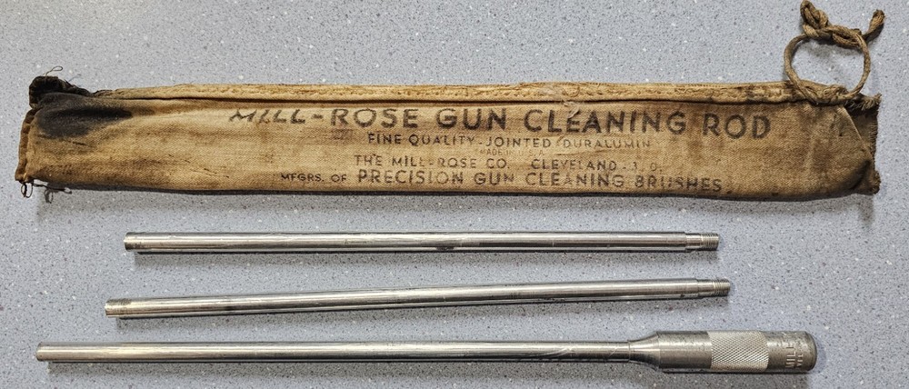 Vintage Mil-Rose Aluminum 3-Section Shotgun Cleaning Rod – 32″ – 35″ OAL