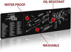 TekMat 36in Printed Gun Cleaning Mat Sig Sauer 556, Black, TEK-36-SIG556