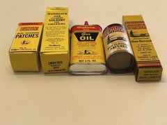 Vintage Lot of 5 Outers Gunslick Patches Grease Solvent And 445 Gun Oil