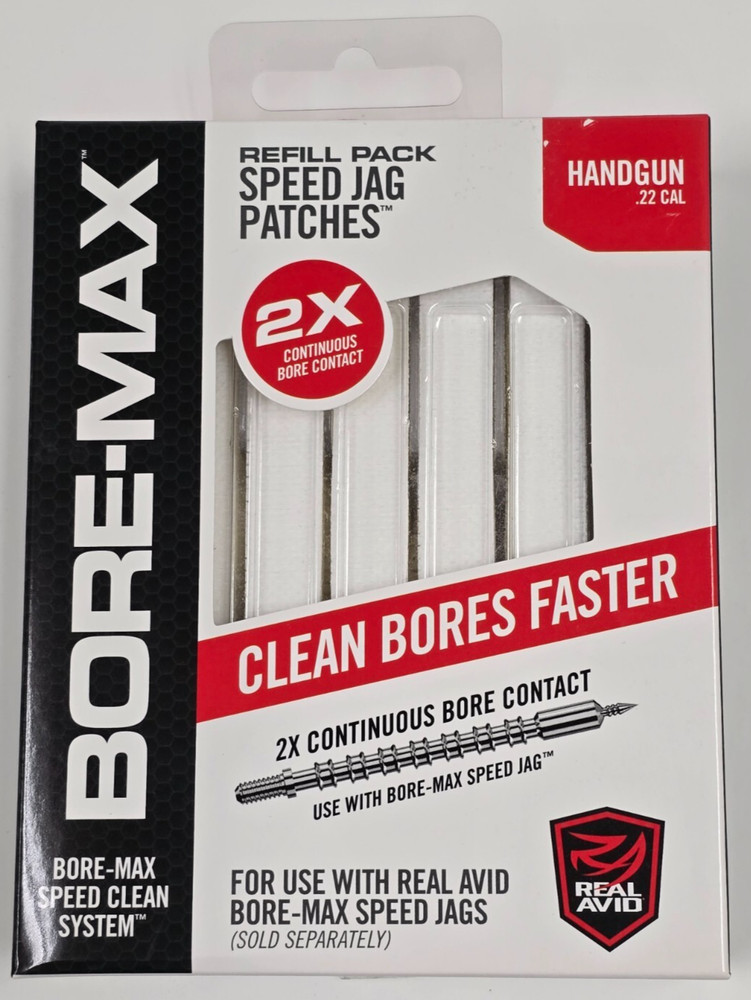 Real Avid AVBMPATCH4S Bore-Max Speed Jag Patch Refill Pack – 22 Cal