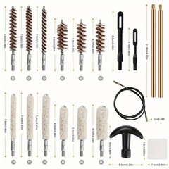 68pcs Gun Cleaning Kit Universal Rifle Pistol Shotgun Handgun Firearm with Case