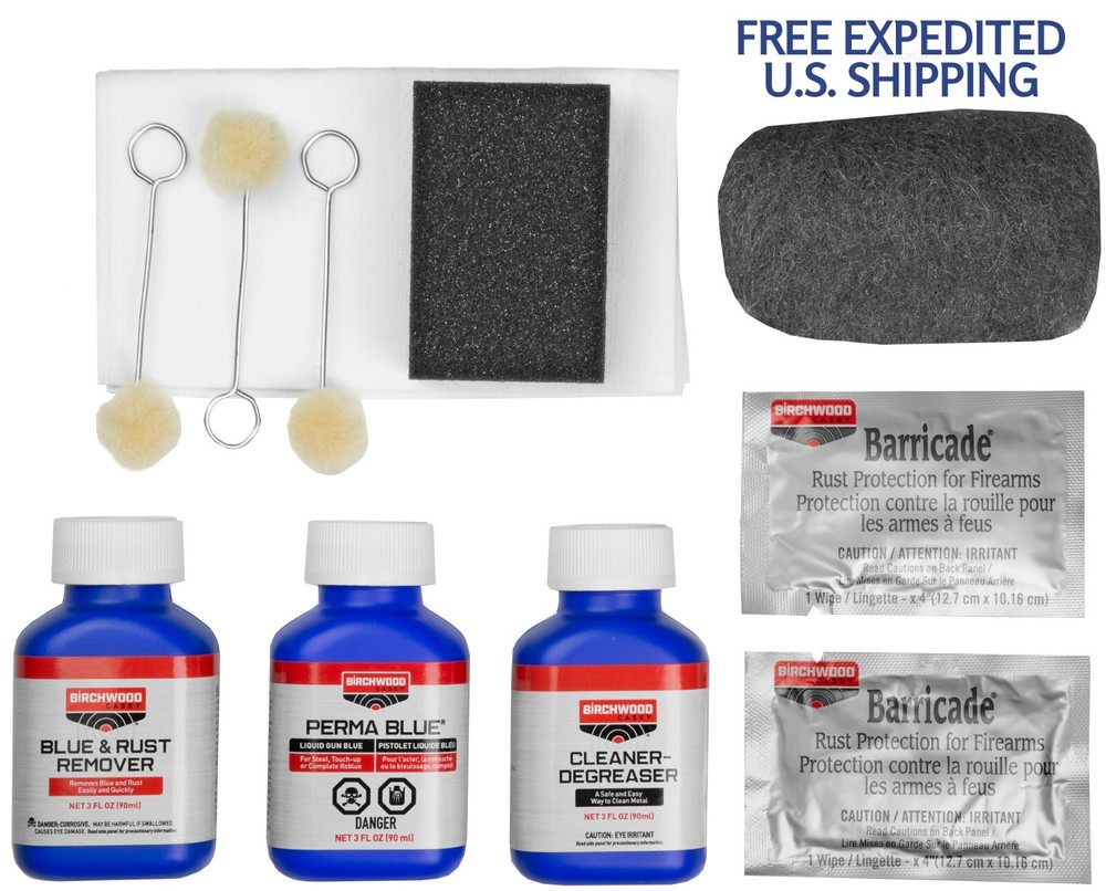 BIRCHWOOD CASEY Perma Liquid Gun Blue All Inclusive RESTORATION KIT