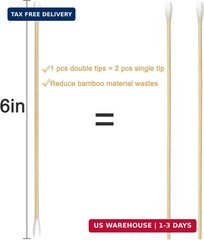 Eyxformula 200/400 Pcs Gun Cleaning Swabs with Double Pointed Tips, 6 Inch Sturd