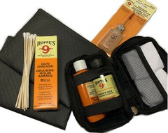 Hoppes Gun Bore Cleaner, Lubricating Oil, Patches in Neoprene Case with Pads etc